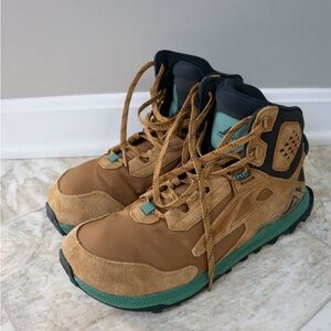Altra Lone Peak Hiking Boots Brown Green Trail Shoes Men’s 8.5